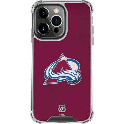 NHL Colorado Avalanche Distressed iPhone 16 Pro Clear Case